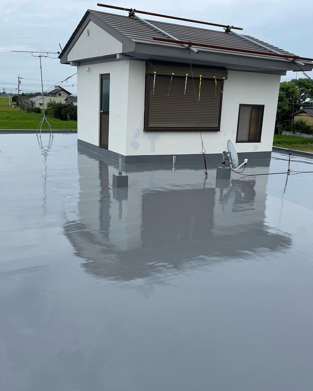 佐賀県白石町の某住宅にて防水工事